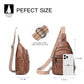 Sling Bag for Women Crossbody Bags Fanny Packs Over Shoulder Bag Sling Purse Backpack Vegan Leather Travel Handbag Purse Gifts Brown