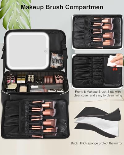 Makeup Bag with LED Mirror