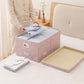 Extra Large Collapsible Storage Boxes with Lids Fabric Decorative Storage Bins Cubes Organizer Baskets with Cover Handles Divider for Bedroom Closet Living Room 19.6x15.7x11.8 Inch 3 Pack (3 Count)
