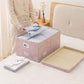 Extra Large Collapsible Storage Cubes with Lids Fabric Decorative Storage Bins Boxes Organizer Baskets with Cover Handles for Bedroom Closet Living Room 19.6x15.7x11.8 Inch 3 Pack (3 Count)