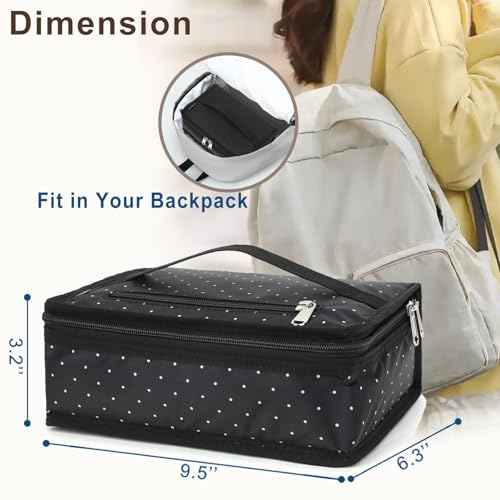 Small Insulated Lunch box Portable Soft Bag Mini Cooler Thermal Meal Tote Kit with Handle for Work