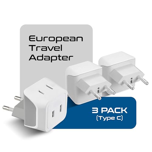 European Travel Plug Adapter (3 Count)