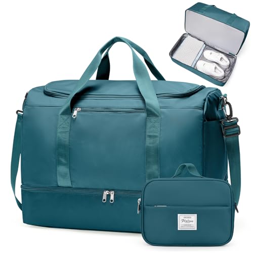 Travel Duffle Bag with Shoes Compartment (2 Count)