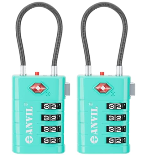 TSA Approved Luggage Locks with Search Alert Indicator (2 Count)