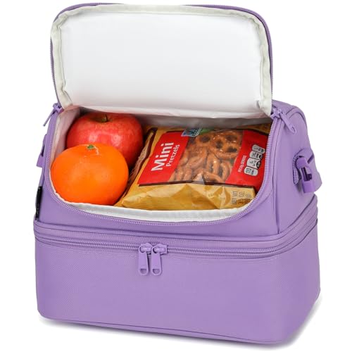 Double Decker Cooler Insulated Lunch Bag Large Tote for Boys