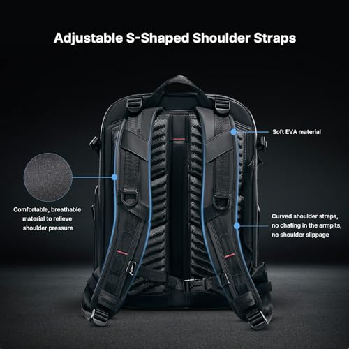 ULANZI BP09 Traker Camera Backpack • 22L • Versatile Camera Travel Bag • Quick Access • Well Organized Professional Photography Storage • Shoulder Backpack • for Sony