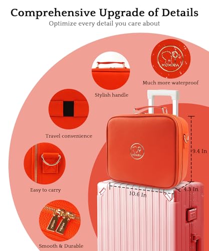 Travel Makeup Bag Cosmetic Bag with Lighted Mirror