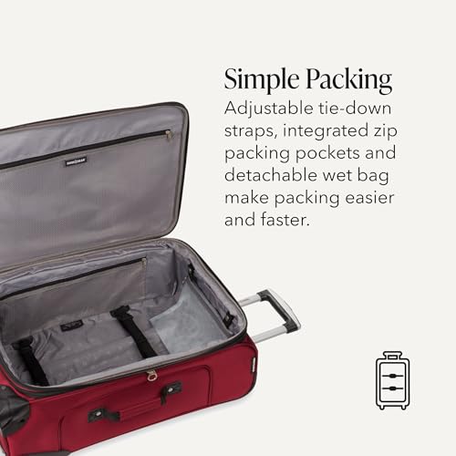 Sion Softside Expandable Spinner Luggage Durable Lightweight Travel Suitcase