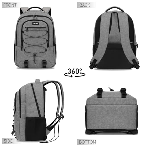 Grey Backpack for Men Women