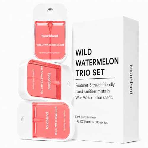 Wild Watermelon Hydrating Hand Sanitizer Spray 3 Pack Travel Size (3 Fl Oz)