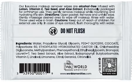 Individual Makeup Remover Wipes (50 Count)