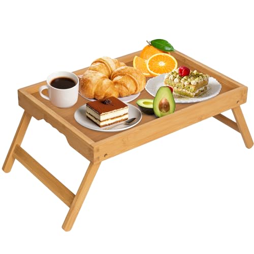 FSC 100% Bamboo Bed Tray with Folding Legs