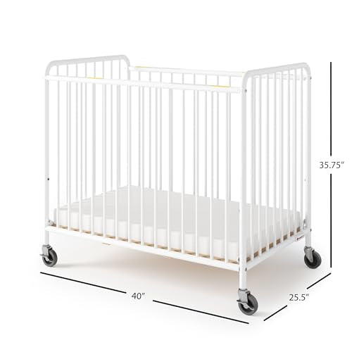 Chelsea Slatted Metal Compact Daycare Crib (704 Ounce)