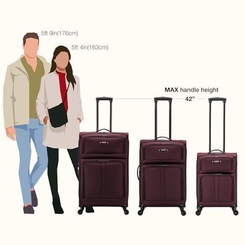 Anzio Softside Expandable Luggage with Spinner Wheels (3 Piece)