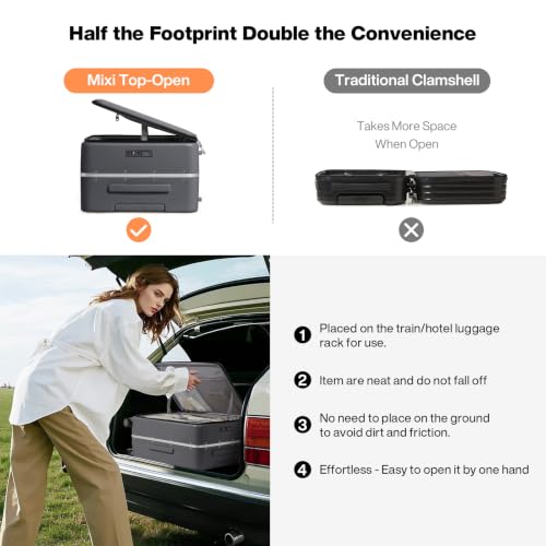 24 Inch Checked Luggage PC Hard Shell Suitcase Top Opening Aluminum Frame Travel Suitcases with Wheels