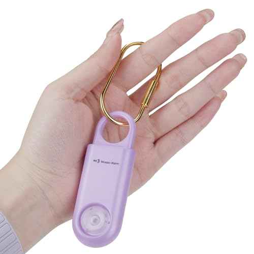 130db Personal Safety Alarm with Ultra Bright Strobe Light. Purple