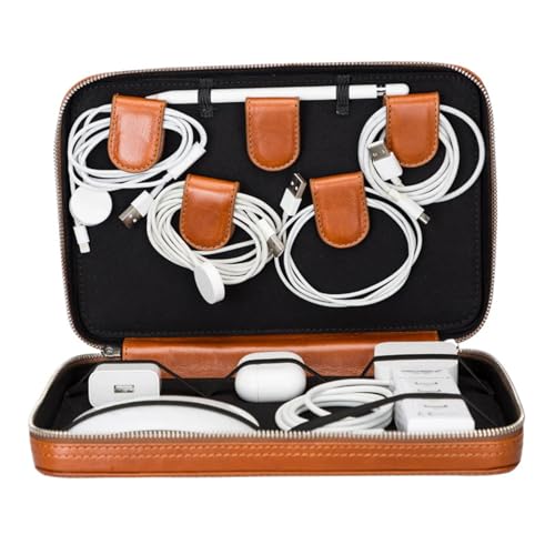 Medicine Handmade Leather Cable Organizer Bag