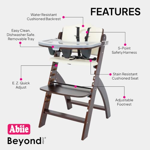 Beyond Junior Convertible Wooden High Chair with Removable Tray