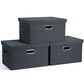 Medium 15" 21 Quart Collapsible Stackable Storage Bins with Lids (3 Count)