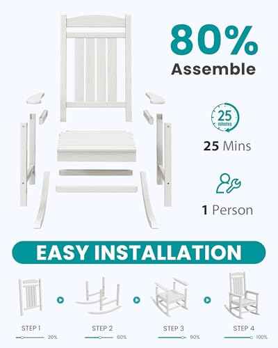 Outdoor Rocking Chair Set of 6 (6 Count)