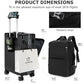 2 pcs PC Aluminum Frame Carry On Luggage Set (2 count)