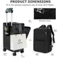 2 pcs PC Aluminum Frame Carry On Luggage Set