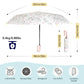 UV Sun Umbrella Compact Folding Travel Umbrella with Carabiner Handle Auto Open and Close for Windproof