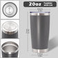 20oz Tumbler with Lid Stainless Steel Tumblers Insulated Mug Grey 1P