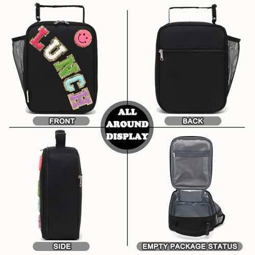 Lunch box Insulated Soft Bag Mini Cooler Back to School Thermal Meal Tote Kit With Buckle and Mesh Side Pocket for Girls