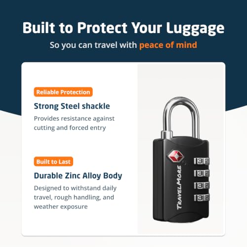 Luggage Locks TSA Approved (5 Count)