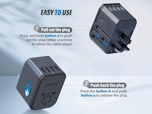 Universal Travel Adapter with 1AC