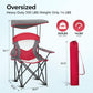 Heavy Duty Canopy Camping Chairs with Adjustable Sunshade (2 Count)