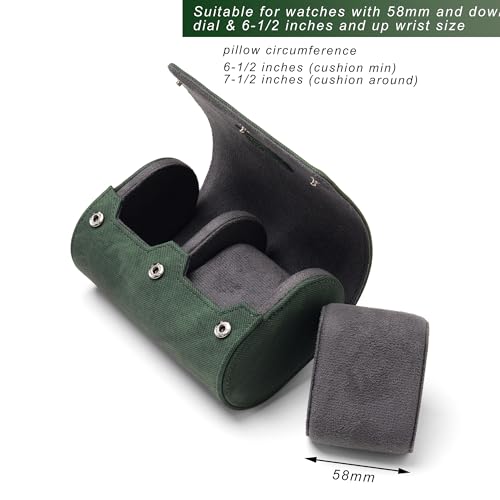Longjet Watch Roll Travel Case for Men Portable Watches Organizer Box