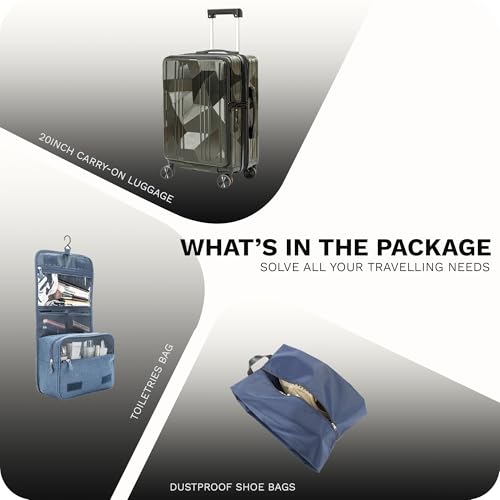 20 inch Carry On Luggage Expandable Top Opening