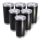 20oz Tumbler with Lid Stainless Steel Tumblers Insulated Mug Black 6P (6 Count)