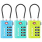 TSA Approved Luggage Locks with Search Alert Indicator (3 Count)