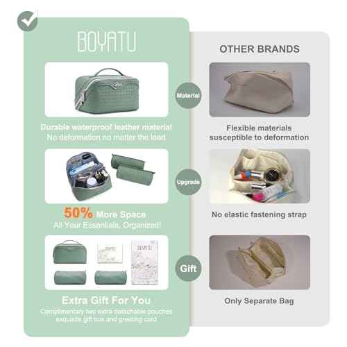 Travel Makeup Bag Cosmetic Bags for Women (3 Count)