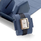 2 Slot Watch Box Blue Hexagonal