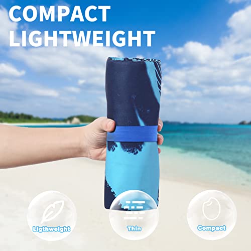 Microfiber Beach Towel Oversized 71x32 Multiple with Bag 6 Pack Bulk (6 Count)