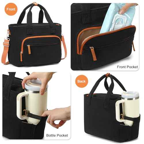 Insulated Lunch Box for Work with Cup Holder