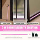 3-in-1 Door Security Bar, Security Door Stoppers & Door Barricade – Heavy Duty Adjustable Iron Security Lock Bar for Home Defense, Apartment & Travel Safety (1 Pack - Pink)