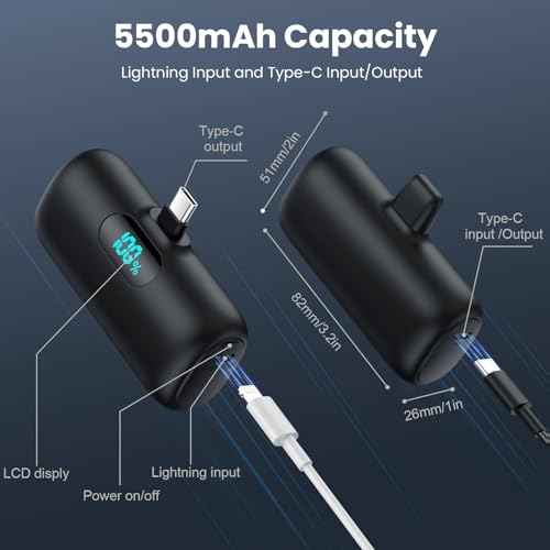 2 Pack]Portable Charger Power Bank for iPhone 17