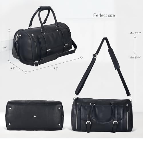 Handmade Leather Weekender Duffle Bag for Men
