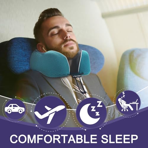 Neck Pillow for Travel with Travel Pouch