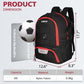 Soccer Backpack Bag with Ball Holder Ventilated Shoe Compartment Large Capacity Sports Gear Bag for Basketball Volleyball Gym