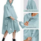 Hooded Rain Poncho Waterproof Raincoat Jacket for Men Women Adults