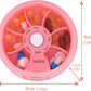 12PCS INVODA Weekly Pill Organizer 7 Compartment Rotating Daily Pill Box (12 Count)