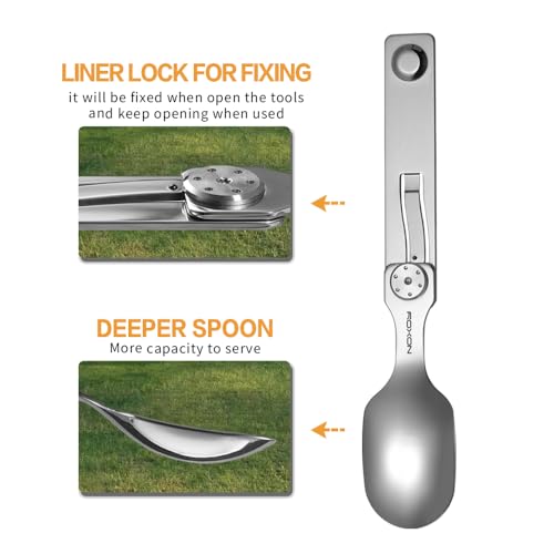 C2 2 in 1 Detachable Folding Camping Utensil with Fork & Spoon