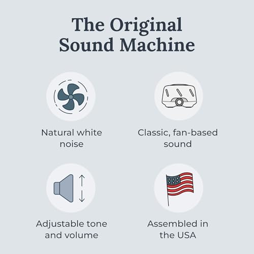 Dohm (White/Gray) & Travel Case (2 Piece Set) The Original White Noise Machine with Natural Sound from a Real Fan, Sleep Aid & Noise Cancelling For Adults & Baby, Office Privacy & Meditation