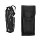 15-in-1 Stainless Steel Multitool Pocket Knife with Sheath for Hiking, Camping, Survival, Black, Pocket Size